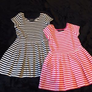 Twin striped dresses!